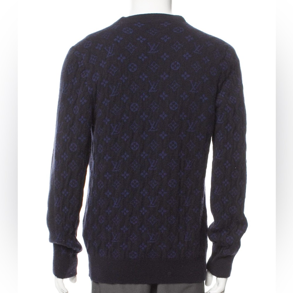 LOUIS VUITTON Monogram Cashmere Crew Neck Pullove